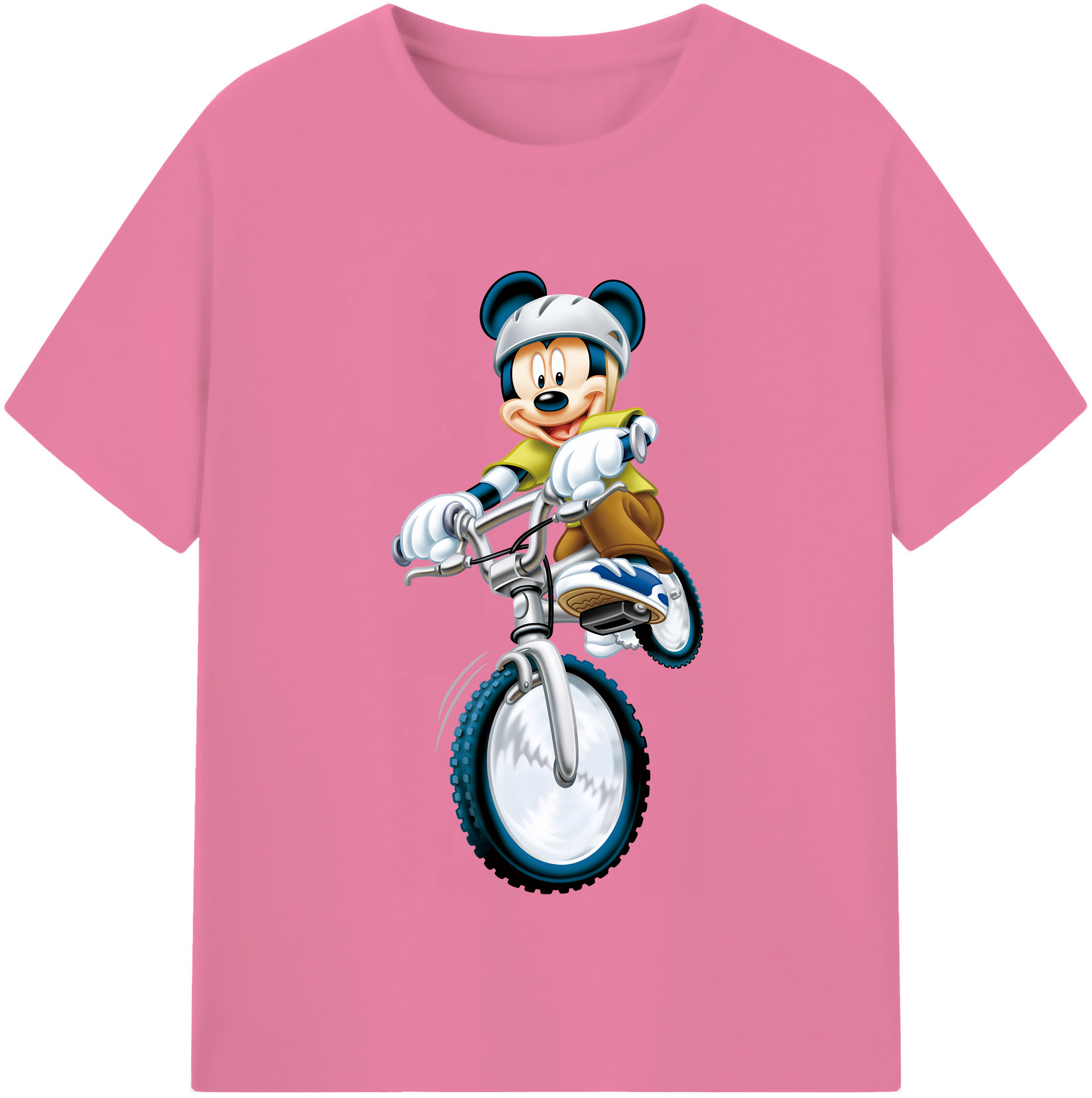 （画像用） ミッキーマウス Mickey Mouse 綿100％半袖Tシャツ（フロントプリント）